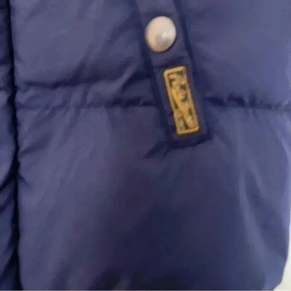Polo by Ralph Lauren yellow navy down puffer hooded jacket - Picture 7 of 7